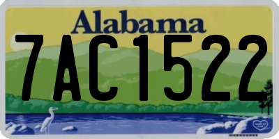 AL license plate 7AC1522