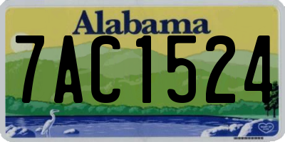 AL license plate 7AC1524