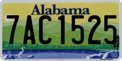 AL license plate 7AC1525