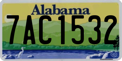 AL license plate 7AC1532