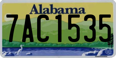 AL license plate 7AC1535