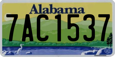 AL license plate 7AC1537