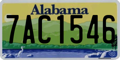 AL license plate 7AC1546