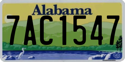 AL license plate 7AC1547