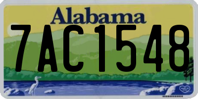 AL license plate 7AC1548