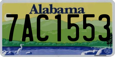 AL license plate 7AC1553
