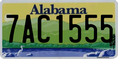 AL license plate 7AC1555