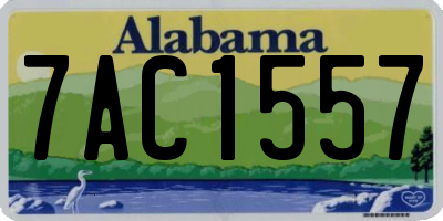 AL license plate 7AC1557