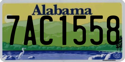 AL license plate 7AC1558