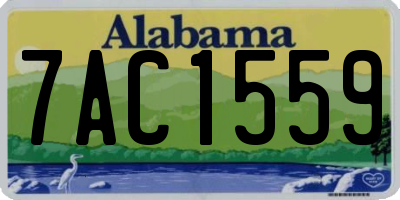 AL license plate 7AC1559