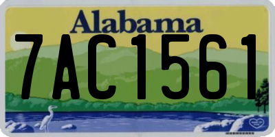 AL license plate 7AC1561