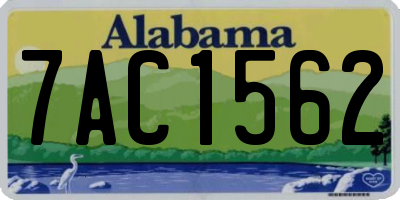 AL license plate 7AC1562