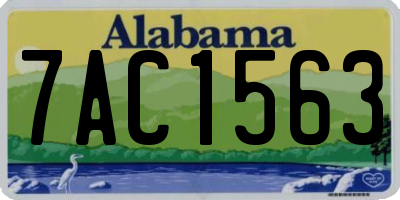 AL license plate 7AC1563