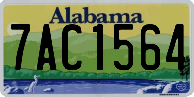 AL license plate 7AC1564