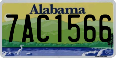 AL license plate 7AC1566