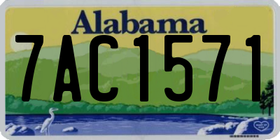 AL license plate 7AC1571