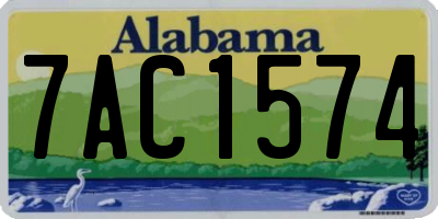 AL license plate 7AC1574