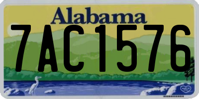 AL license plate 7AC1576