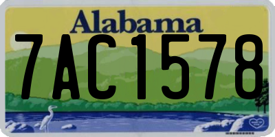 AL license plate 7AC1578