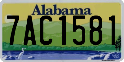 AL license plate 7AC1581