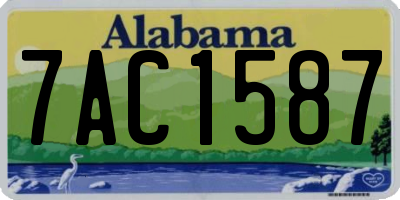 AL license plate 7AC1587