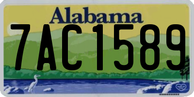AL license plate 7AC1589