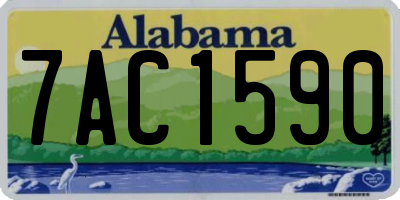 AL license plate 7AC1590
