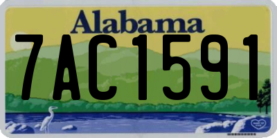 AL license plate 7AC1591