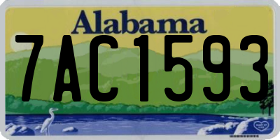 AL license plate 7AC1593