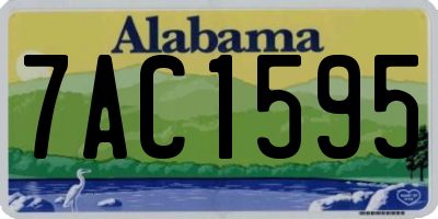 AL license plate 7AC1595