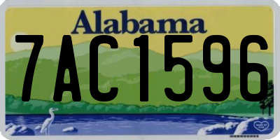 AL license plate 7AC1596