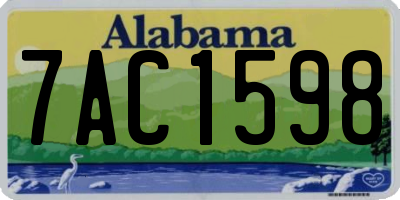 AL license plate 7AC1598
