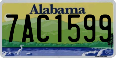 AL license plate 7AC1599
