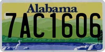 AL license plate 7AC1606