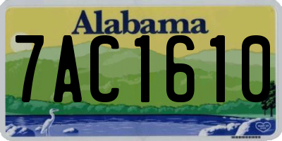 AL license plate 7AC1610