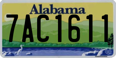 AL license plate 7AC1611