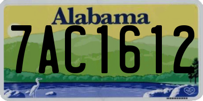 AL license plate 7AC1612