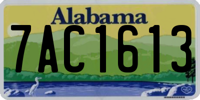 AL license plate 7AC1613