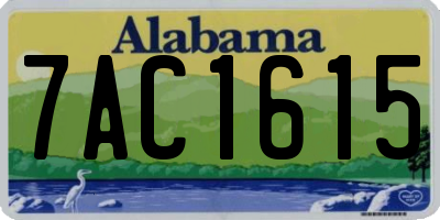 AL license plate 7AC1615