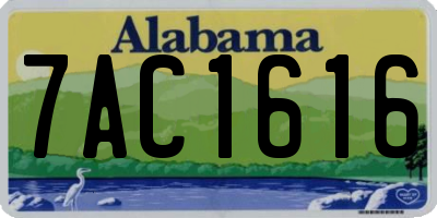 AL license plate 7AC1616