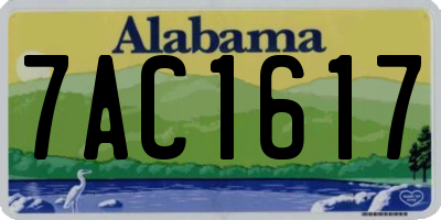 AL license plate 7AC1617