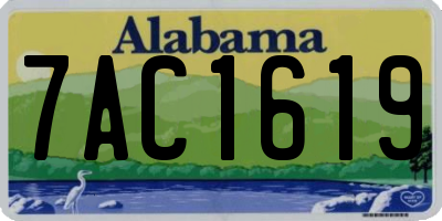 AL license plate 7AC1619