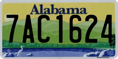 AL license plate 7AC1624