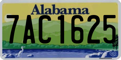 AL license plate 7AC1625