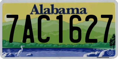 AL license plate 7AC1627