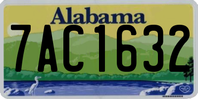 AL license plate 7AC1632