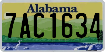 AL license plate 7AC1634