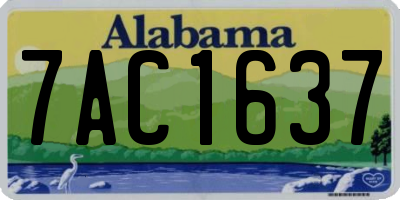 AL license plate 7AC1637
