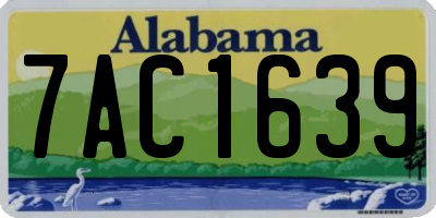 AL license plate 7AC1639