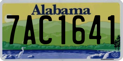 AL license plate 7AC1641